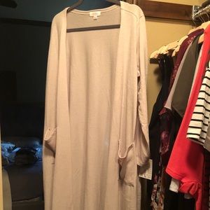 LuLaRoe Cream Sarah Cardigan